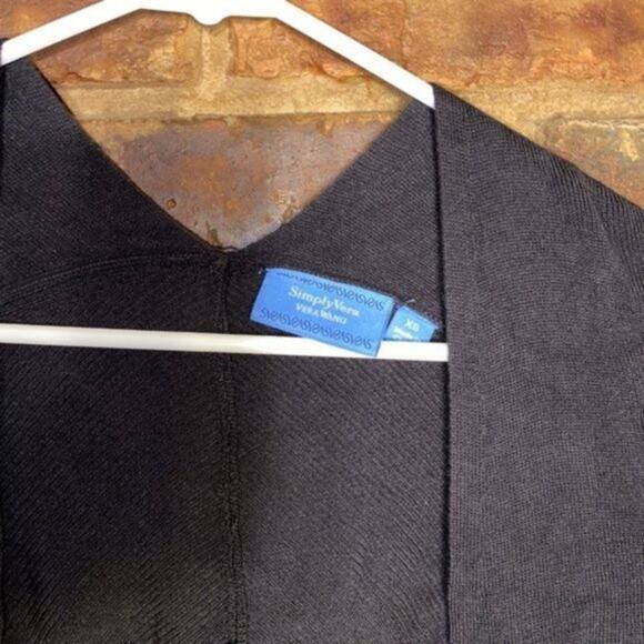 Simply Vera Wang Open Front Purple Lace Cardigan Sweater Women's Size XS - Picture 2 of 5